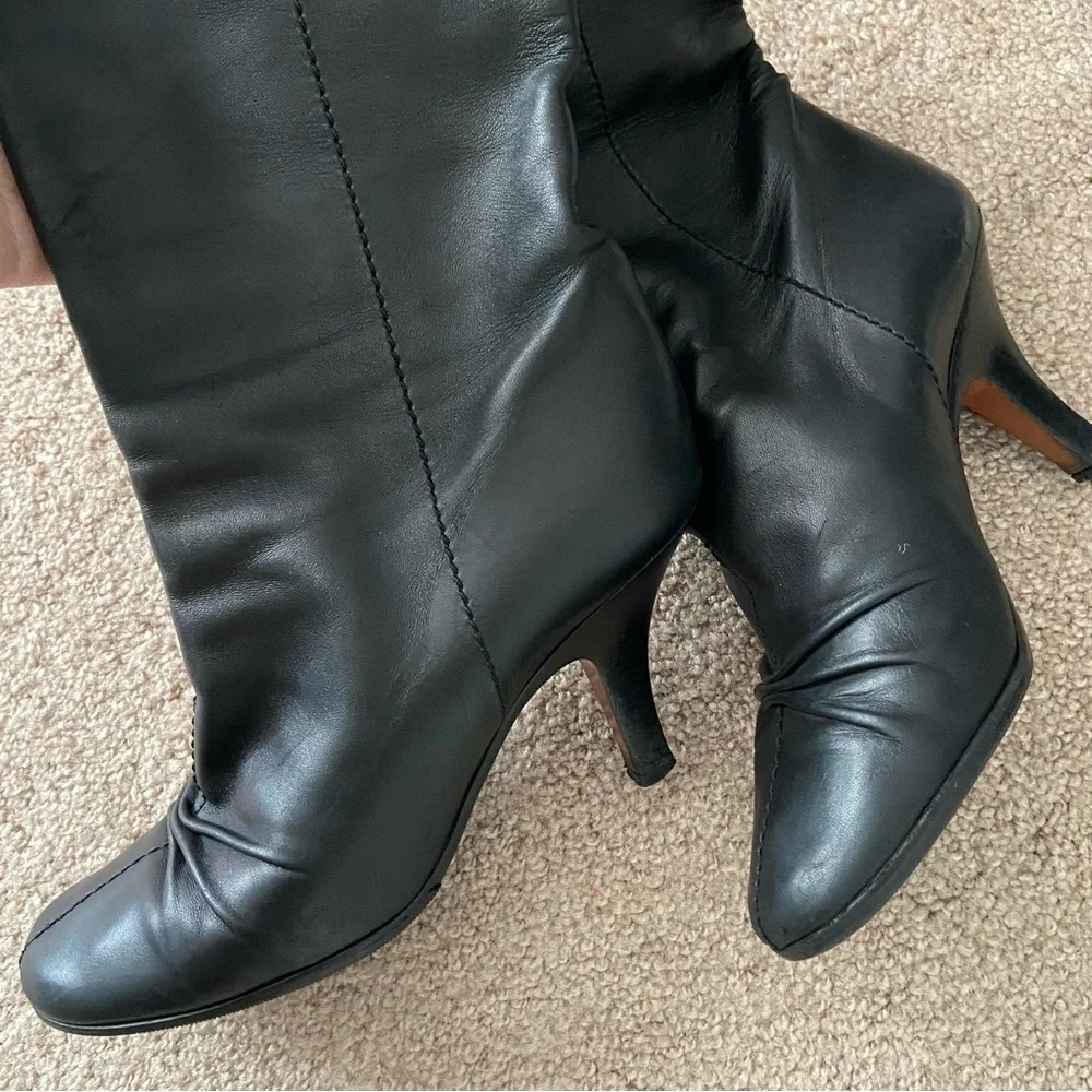 Louis Vuitton Leather Tall Stiletto Boots